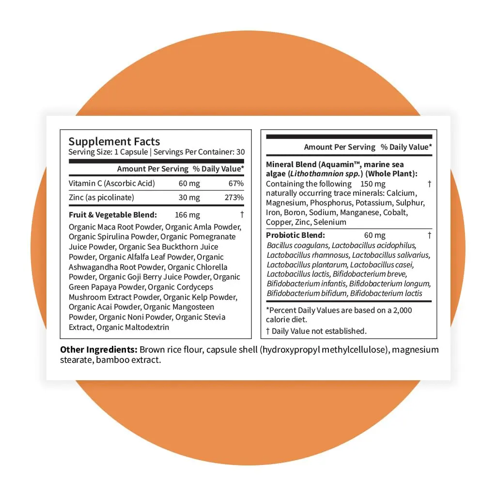 Pattern Wellness Zinc Complex Supplement – 30 Vegan Capsules | Supports Immune, Skin & Digestive Health - view 9