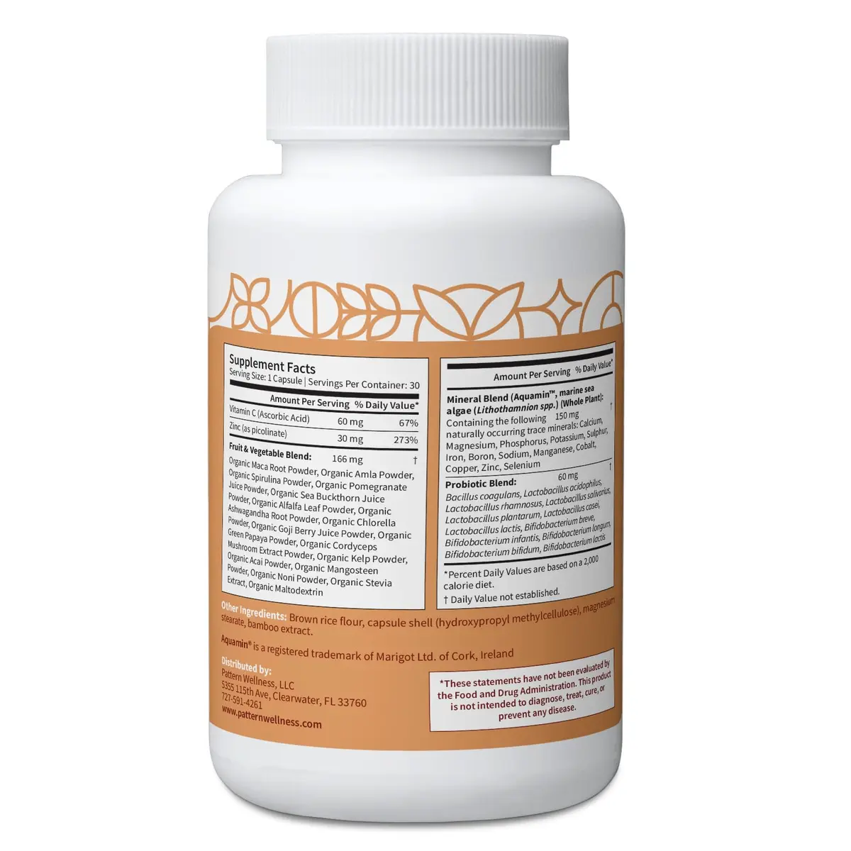 Pattern Wellness Zinc Complex Supplement – 30 Vegan Capsules | Supports Immune, Skin & Digestive Health - view 3