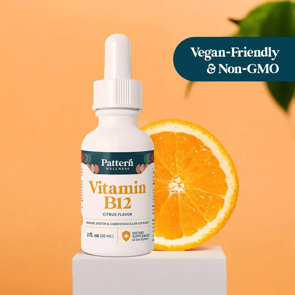 Pattern Wellness Vitamin B12 Liquid 2 fl. oz (60mL) – Vegan Citrus Flavor for Energy & Immunity Support - view 8