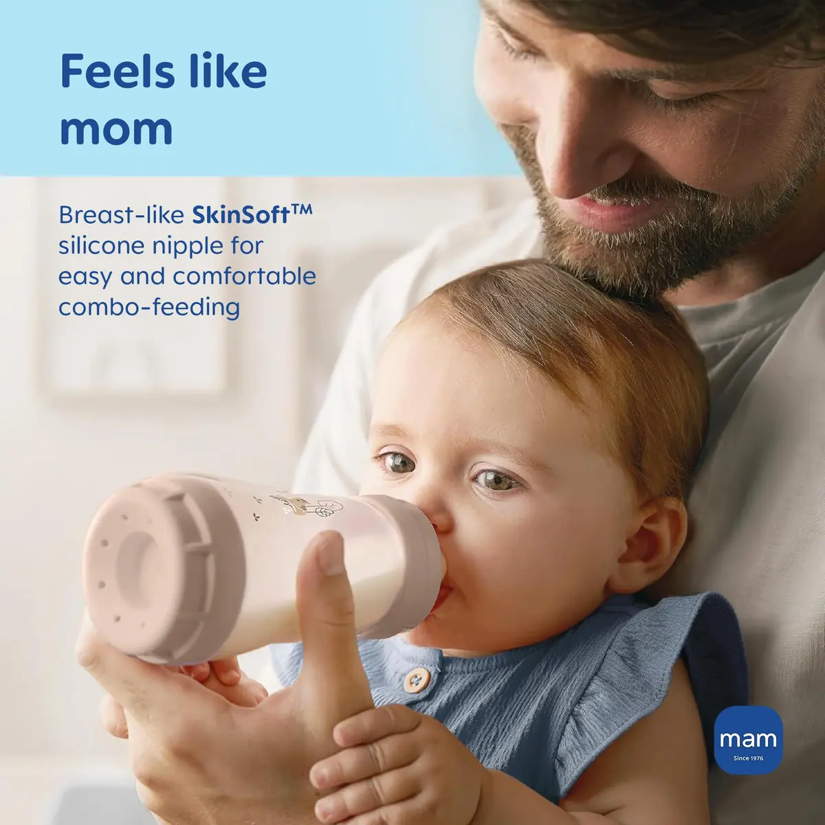 MAM Baby Bottle Anti-Colic Slow Flow Nipples 4 Pack | Breast-Like Silicone for All MAM Bottles - view 6