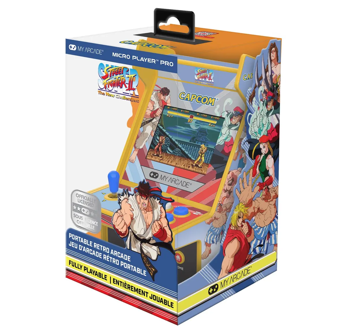 My Arcade Super Street Fighter II Micro Player Pro: Capcom Games, Classic Arcades, 2 Games in 1 (4 AA Batteries Not Included, USB-C Not Included) - main product image