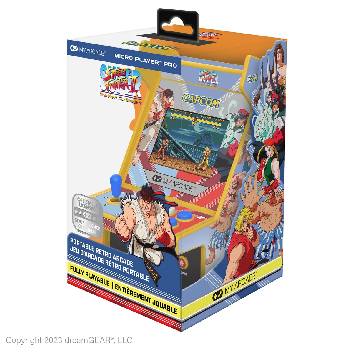 My Arcade Super Street Fighter II Micro Player Pro: Capcom Games, Classic Arcades, 2 Games in 1 (4 AA Batteries Not Included, USB-C Not Included) - view 7