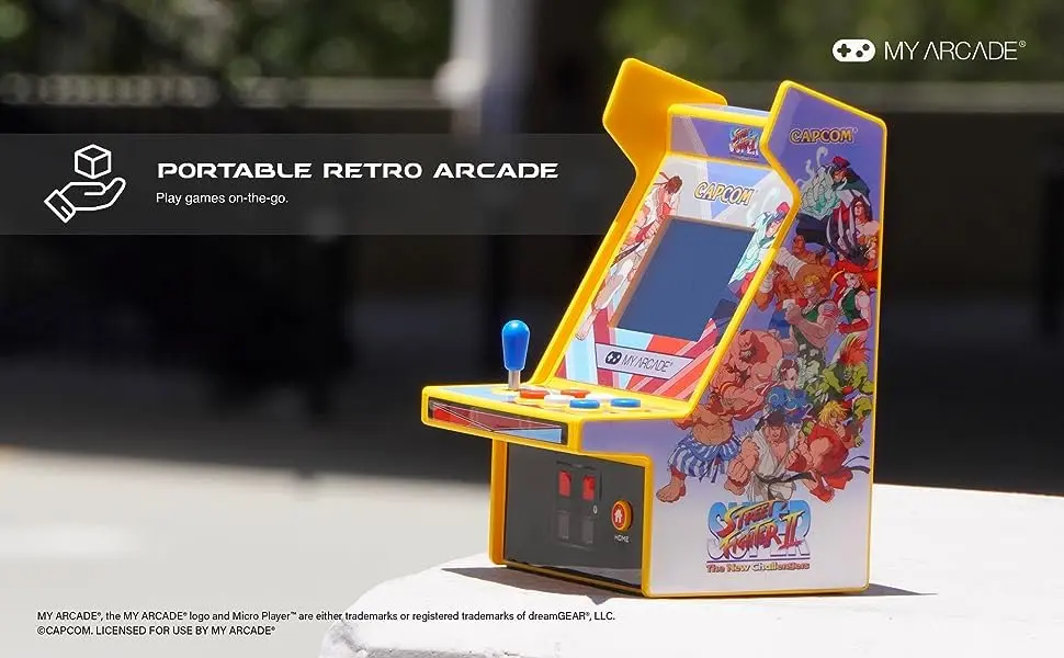 My Arcade Super Street Fighter II Micro Player Pro: Capcom Games, Classic Arcades, 2 Games in 1 (4 AA Batteries Not Included, USB-C Not Included) - view 2