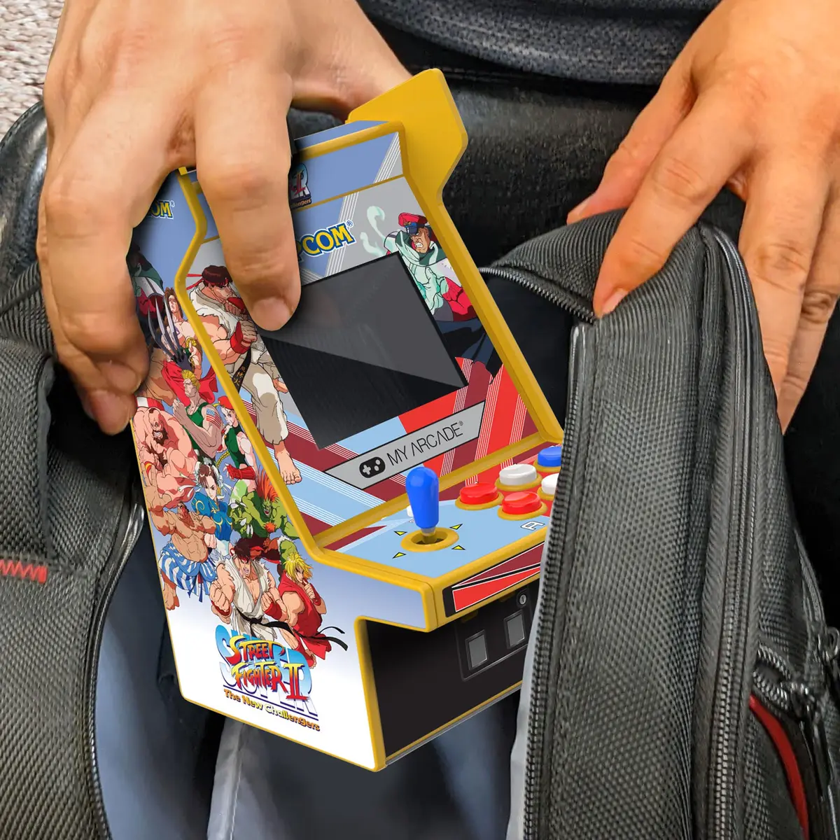 My Arcade Super Street Fighter II Micro Player Pro: Capcom Games, Classic Arcades, 2 Games in 1 (4 AA Batteries Not Included, USB-C Not Included) - view 4