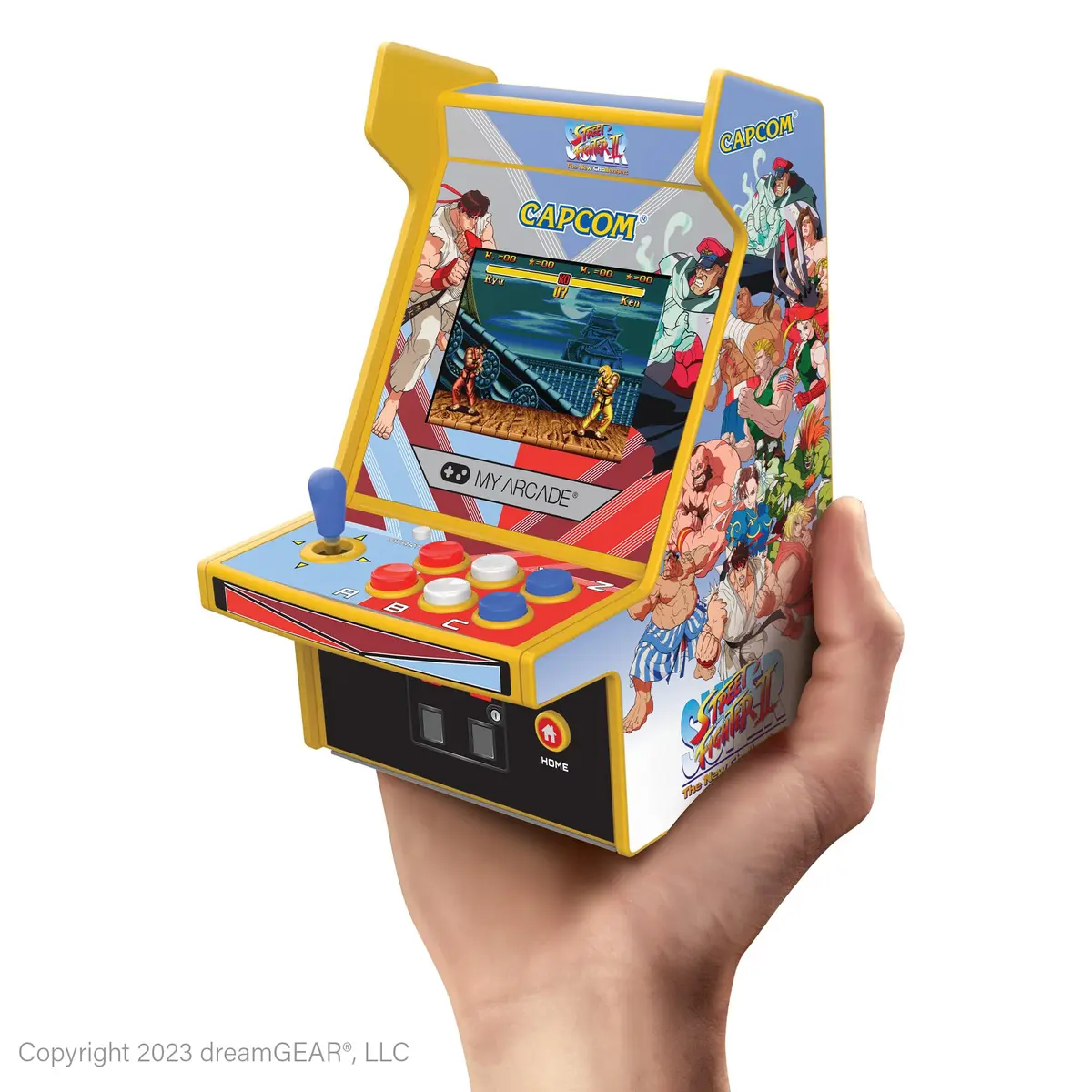 My Arcade Super Street Fighter II Micro Player Pro: Capcom Games, Classic Arcades, 2 Games in 1 (4 AA Batteries Not Included, USB-C Not Included) - view 5