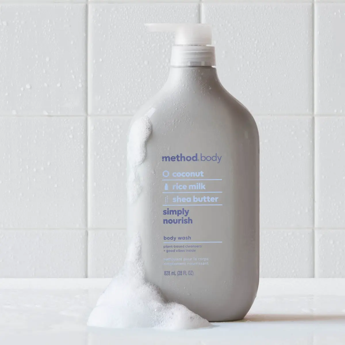 Method Simply Nourish Body Wash with Coconut, Rice Milk & Shea Butter, 28 oz (828 ml) | Gentle Hydration for Soft Skin - view 5