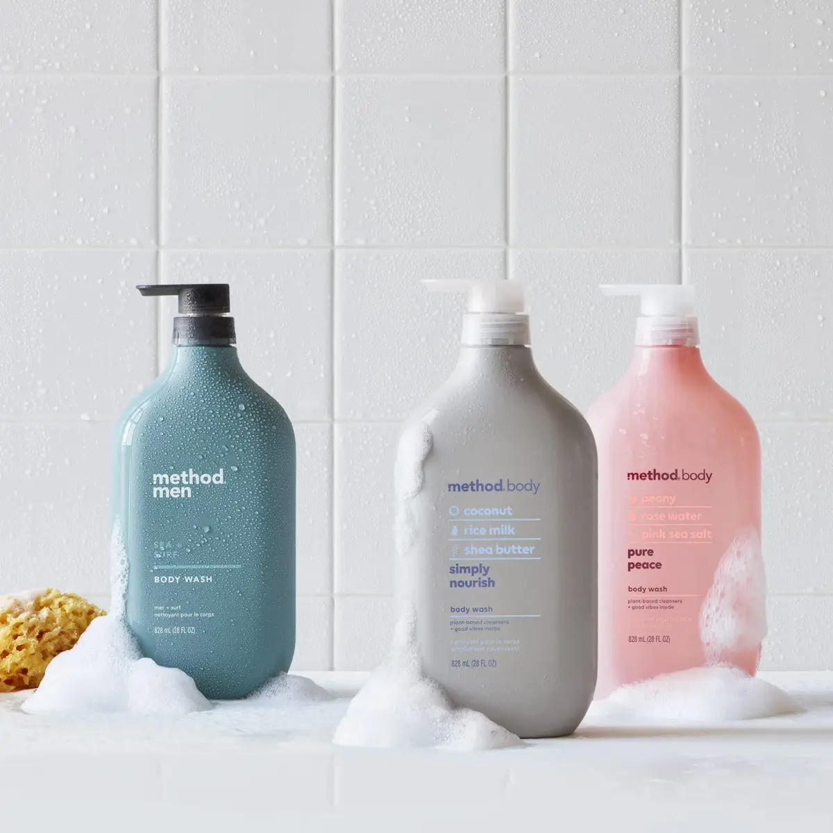 Method Simply Nourish Body Wash with Coconut, Rice Milk & Shea Butter, 28 oz (828 ml) | Gentle Hydration for Soft Skin - view 7