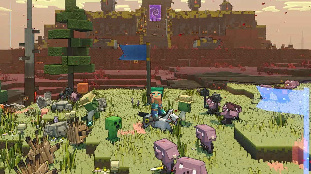 GSWQUJO Minecraft Legends - Deluxe Edition - PS5 | Rich World, Six Skins, Multiplayer Support - view 2