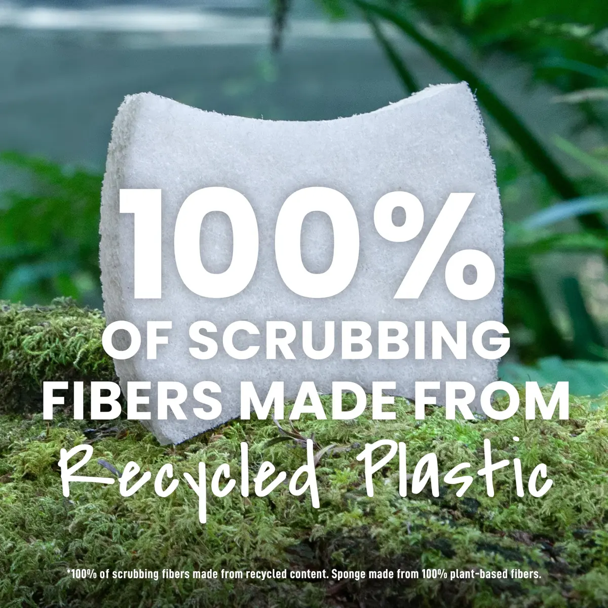 Scotch-Brite Greener Clean Non-Scratch Scrub Sponge 3 Pack | Recycled Scrubbing Fibers - view 6