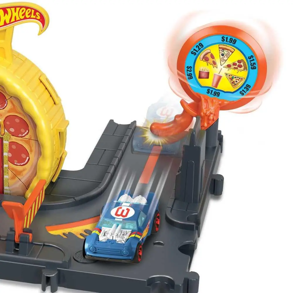 Hot Wheels City Speedy Pizza Pick-Up Playset with 1 Vehicle | Connects to Other Hot Wheels City Sets - view 5