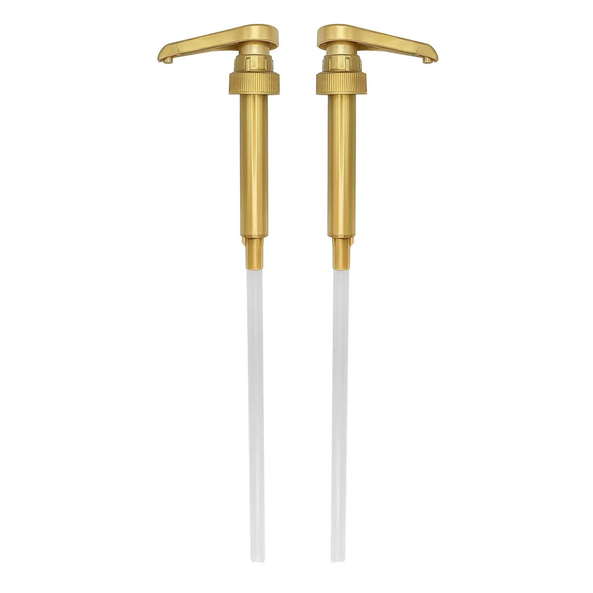 HANDIT Gold Coffee Syrup Pumps | Fits 750ml (25.4oz) Bottles | 2-Pack | Dispenses 0.5oz Per Stroke - main product image