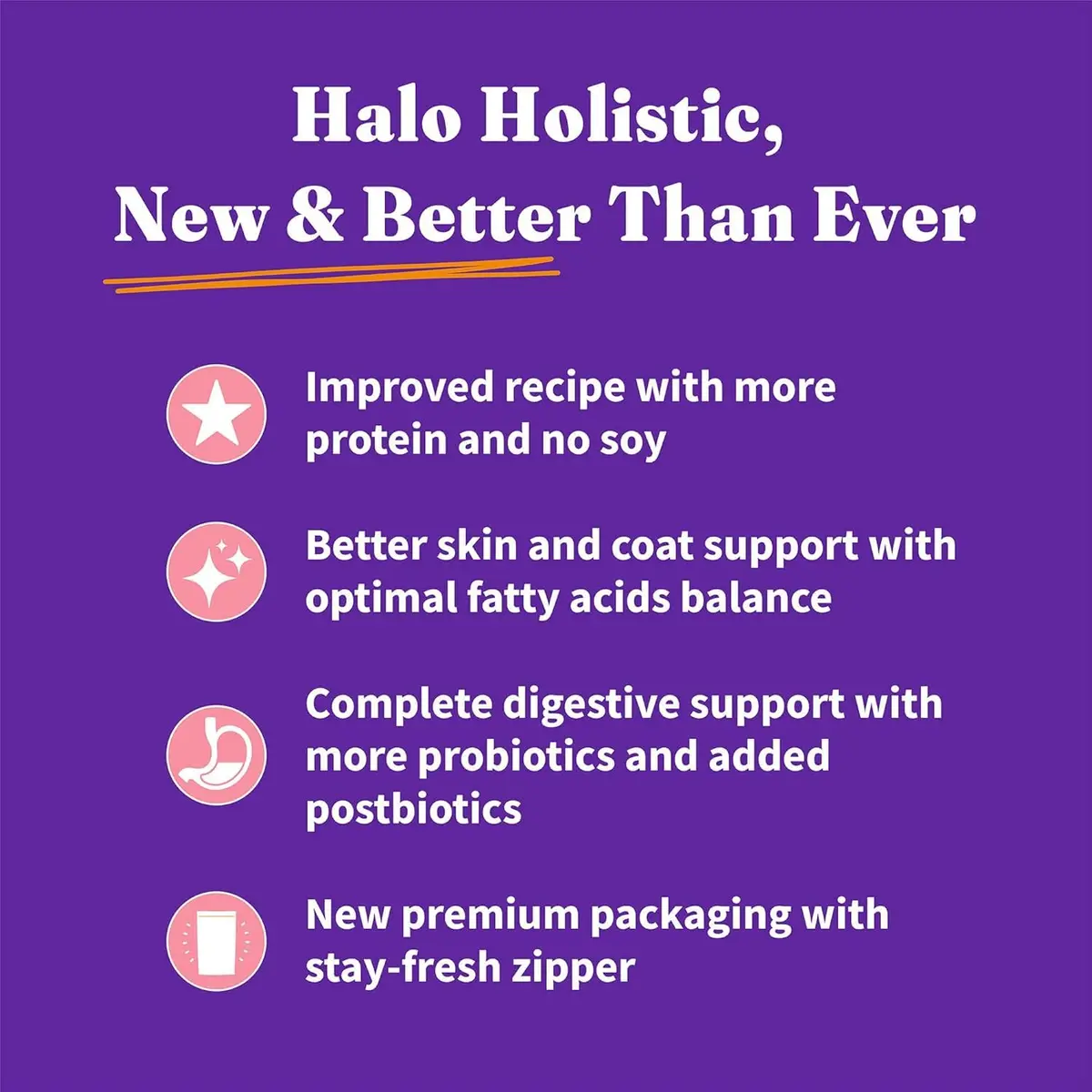 Halo Holistic Dry Dog Food, Wild-Caught Salmon & Whitefish Recipe, 3.5 lb | Supports Digestive & Skin Health - view 5