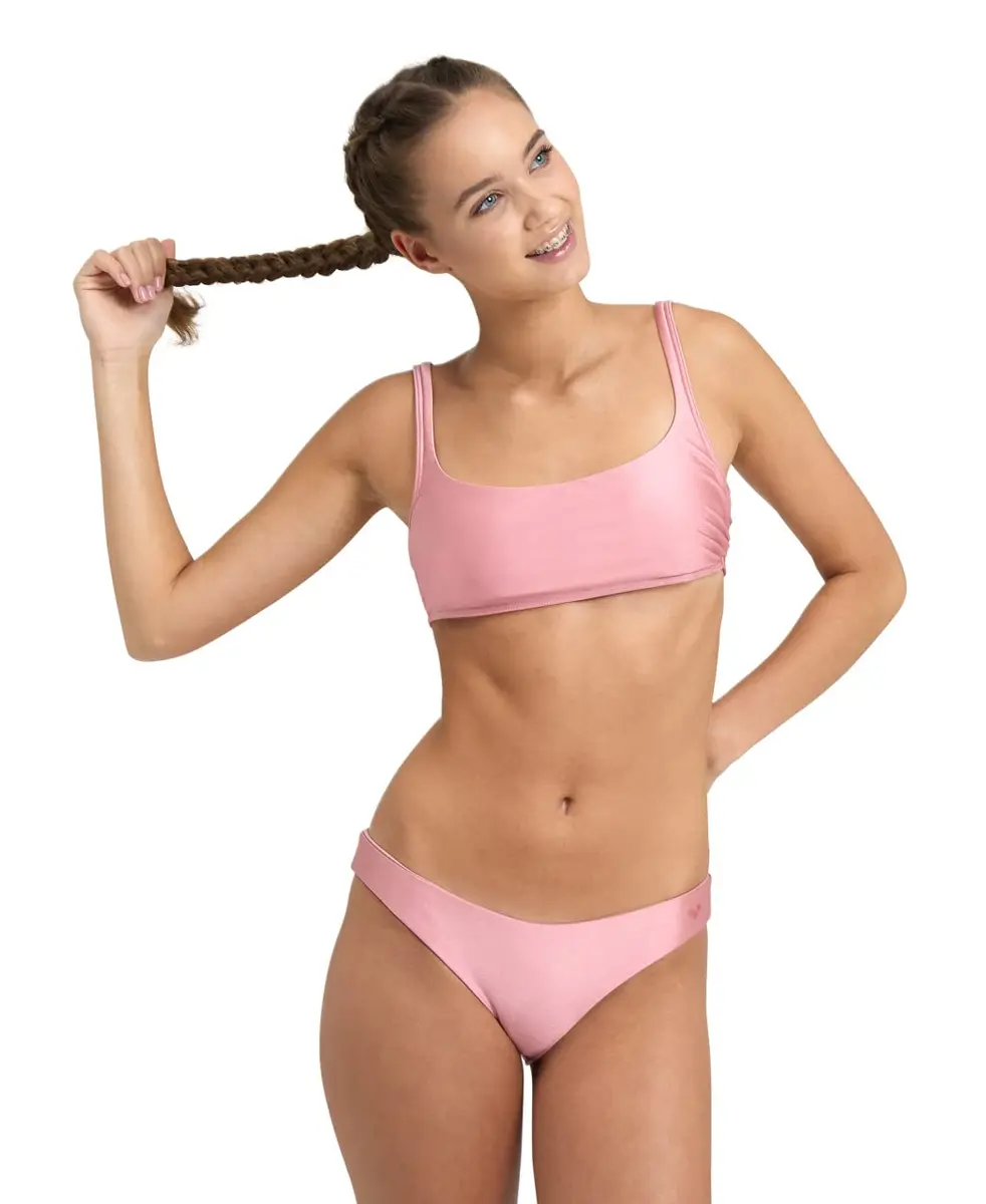 ARENA Women's Shila Bralette Bikini Set Two-Piece Beach Swimsuit XX-Large | Quick Drying, Pink Powder - main product image