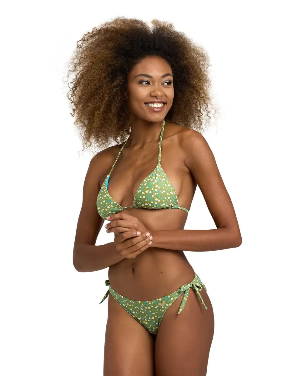ARENA Women's Standard Bikini Set Two Piece Swimsuit, Olive Multi | Quick-Drying Recycled Fabric, Low Rise - main product image