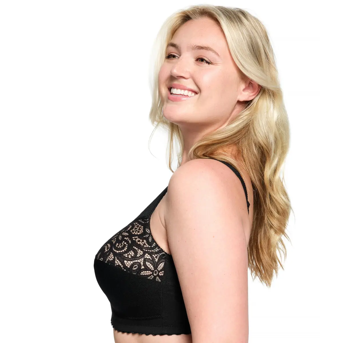 Glamorise Plus Size MagicLift Cotton Support Bra Wirefree 36D | Comfort & Support - view 7