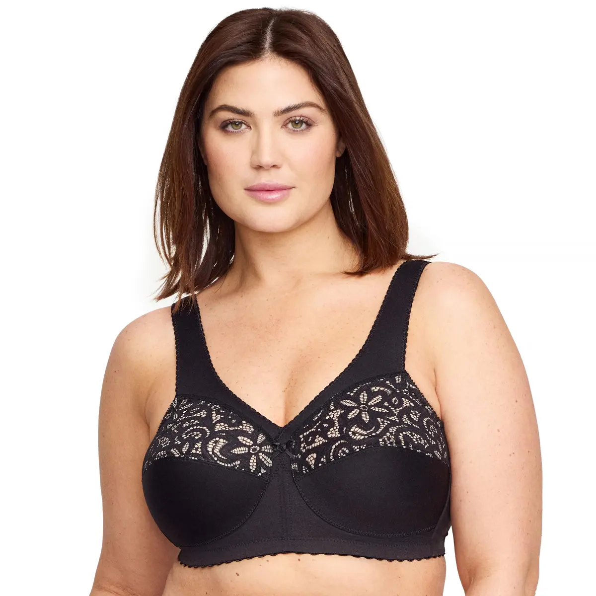 Glamorise Plus Size MagicLift Cotton Support Bra Wirefree 36D | Comfort & Support - view 8