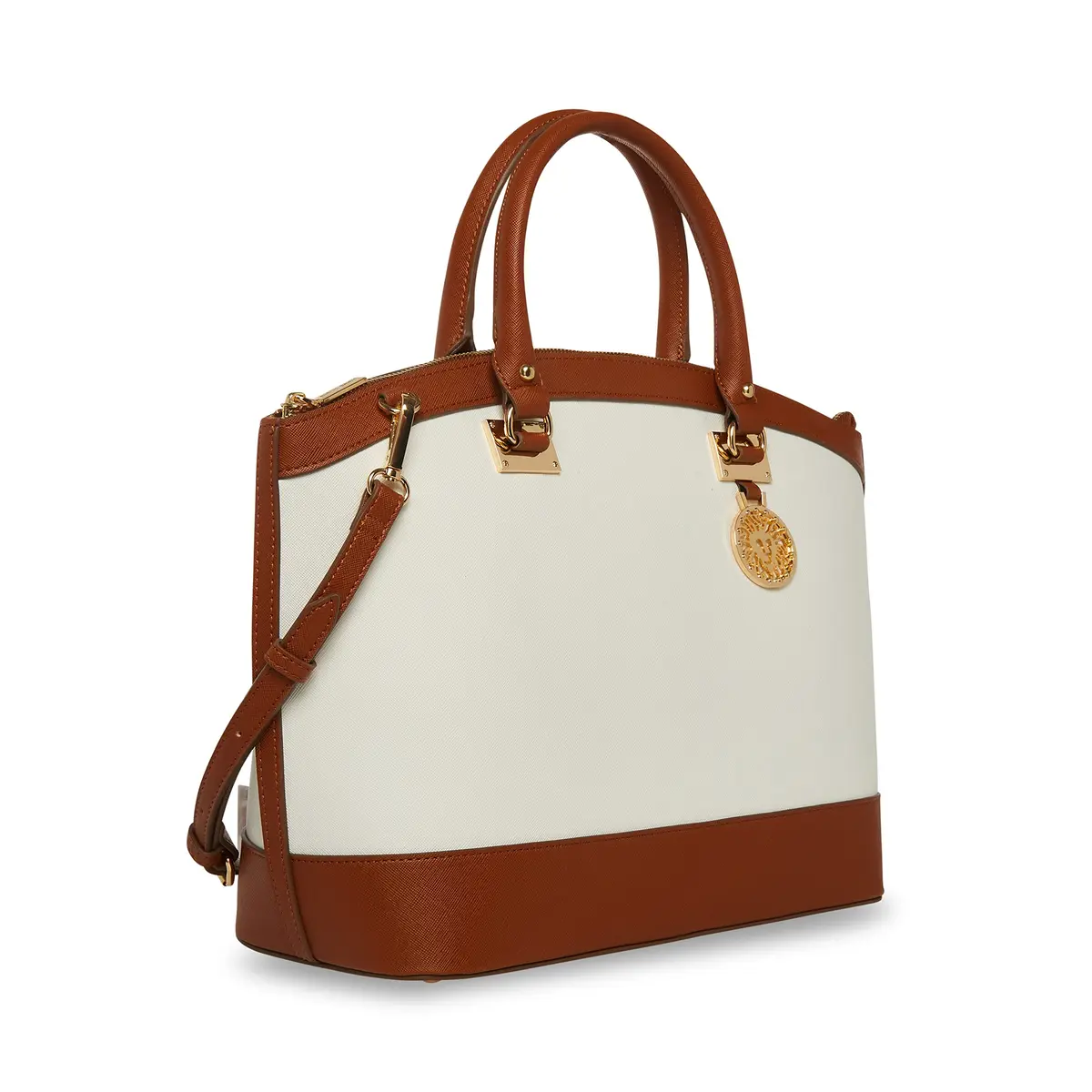 Anne Klein New Recruits Dome Satchel | Wide Strap, Detachable Card Case, Polyurethane | One Size - view 2