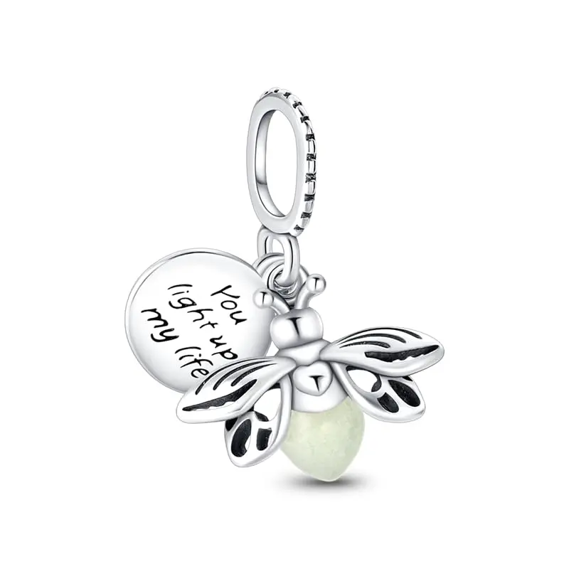 HappyStar 925 Sterling Silver Charms for Bracelets & Necklaces | Bead Pendants with Zirconia (4.6mm & 5mm holes) | Gift for Couples & Sisters - view 7