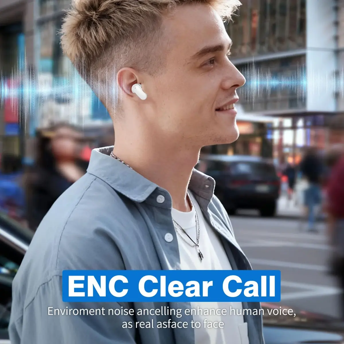 ASKUBSKU True Wireless Bluetooth 5.4 Earbuds | 13mm Dynamic Drivers, Noise Isolating, Semi-In-Ear Design - view 3
