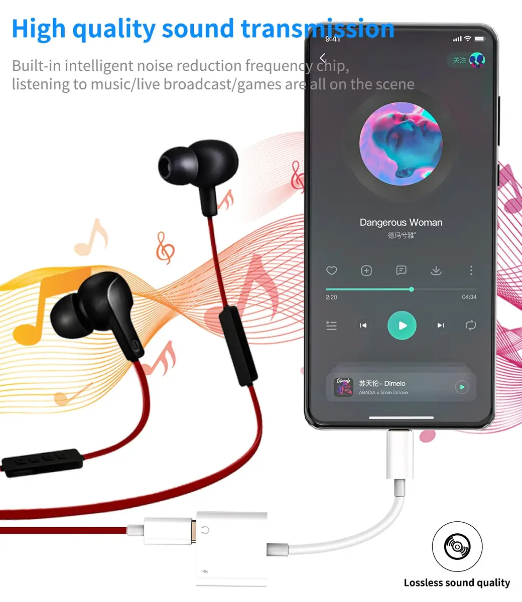 zoyuzan Dual USB-C Headphone Splitter with DAC & 60W Charging | 2-Port Audio Adapter - view 6