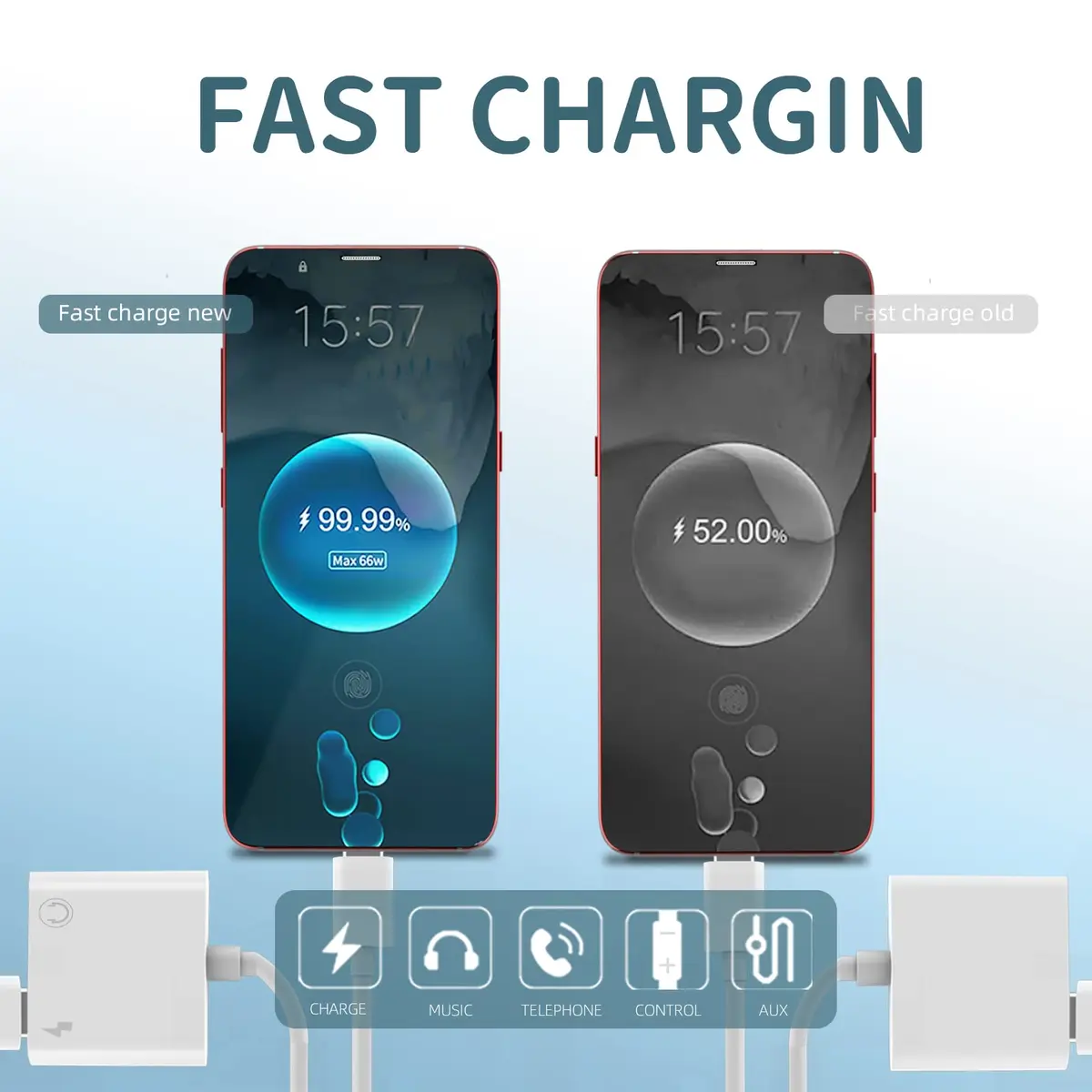 Zoyuzan USB-C to 3.5mm Headphone Audio Jack Adapter 2 Pack | Music + Charging - view 4