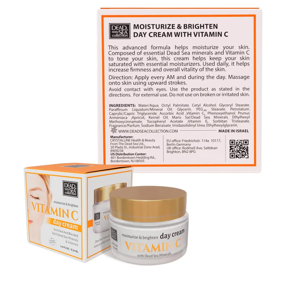 Dead Sea Collection Day Cream for Face with Vitamin C, Dead Sea Minerals, and Vitamin E – Anti Aging Nourishing Skin Care Moisturizer to Reduce Wrinkles (1.69 fl oz) - view 9