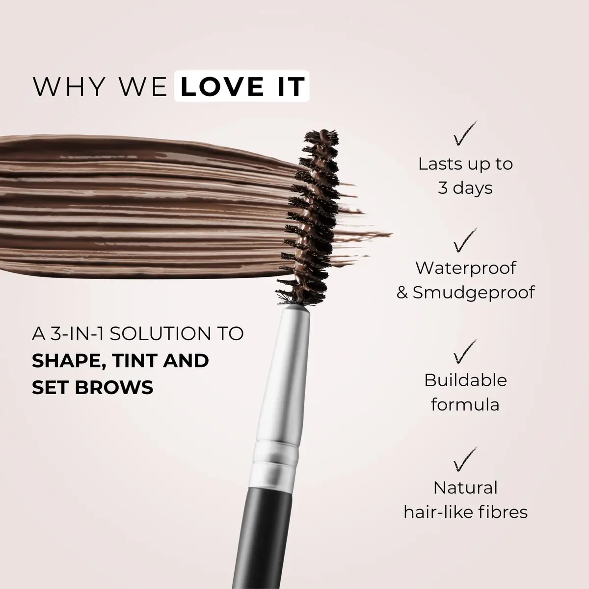 WUNDERBROW Waterproof Eyebrow Gel, Taupe-Grey | Vegan & Cruelty-Free, 0.11 Oz - view 6