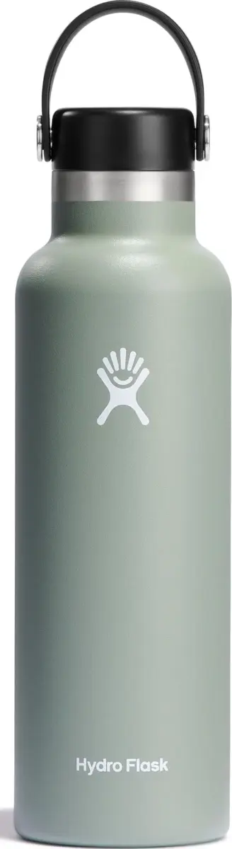 Hydro Flask Standard Mouth Water Bottle 621ml (21 Oz) | Insulated Stainless Steel, Agave Green - main product image
