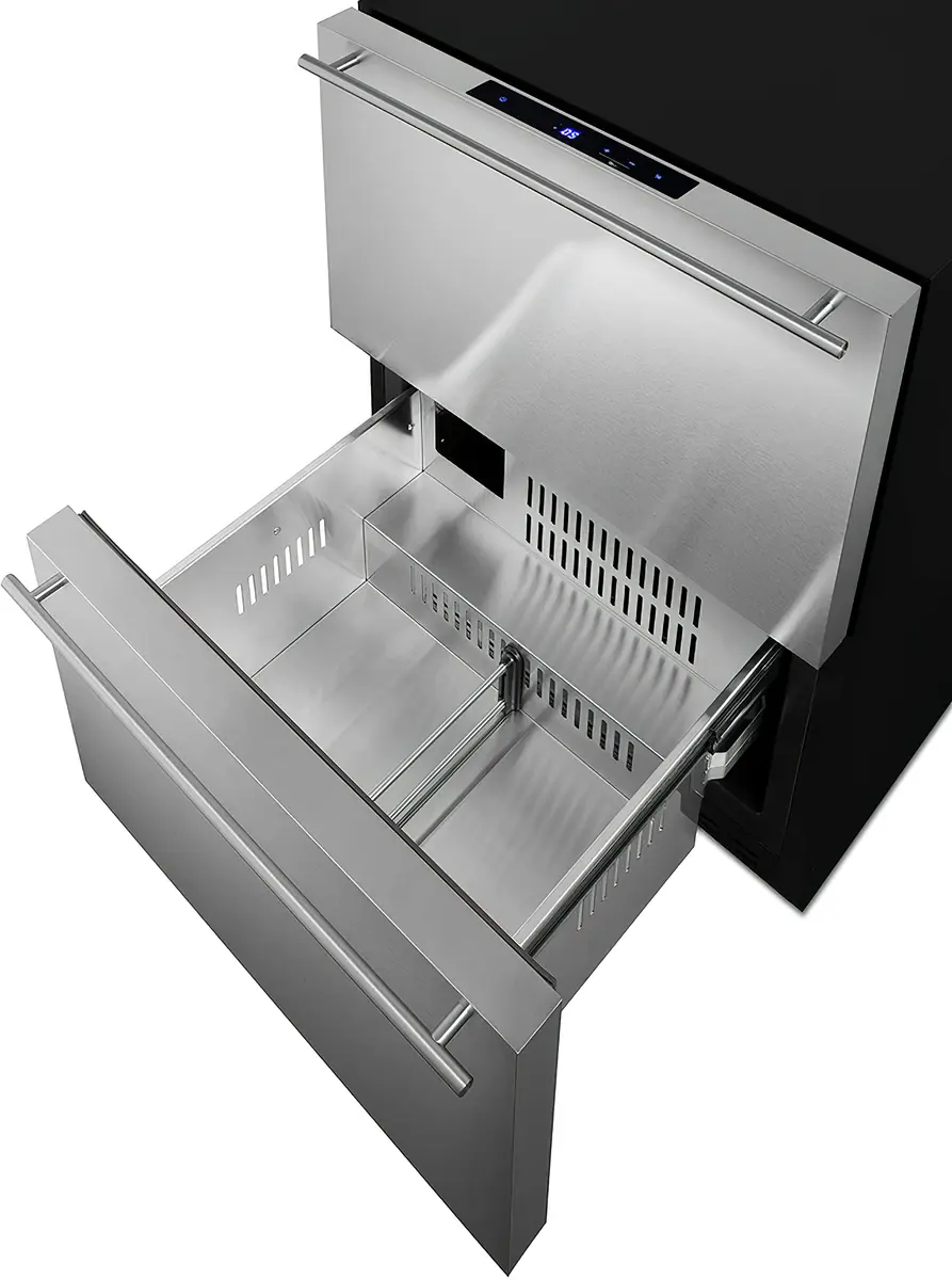 Summit ADFD243 24" Built-In 2-Drawer Freezer | ADA Compliant, 3.7 cu.ft. Capacity, Indoor/Outdoor Rated - view 4