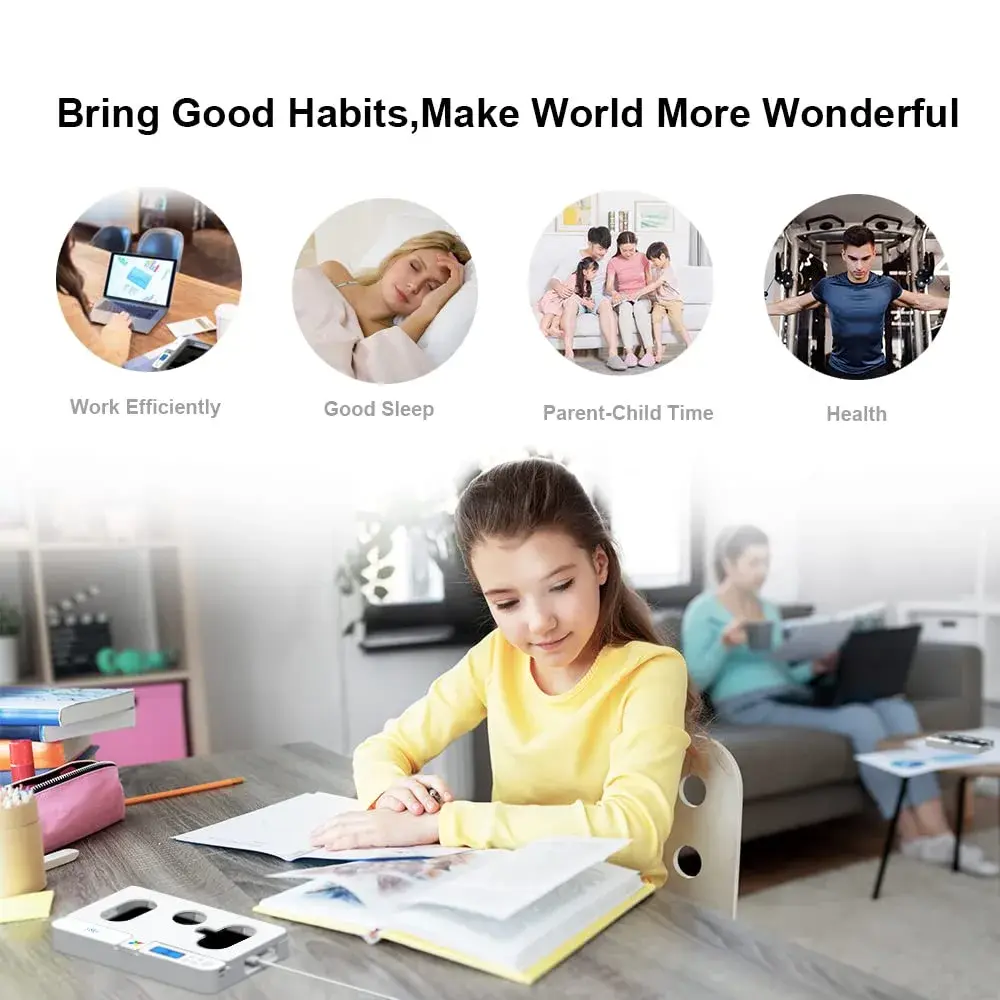 ySky Portable Phone Lock Box with Timer | 19.1cm (7.5in) White - view 3