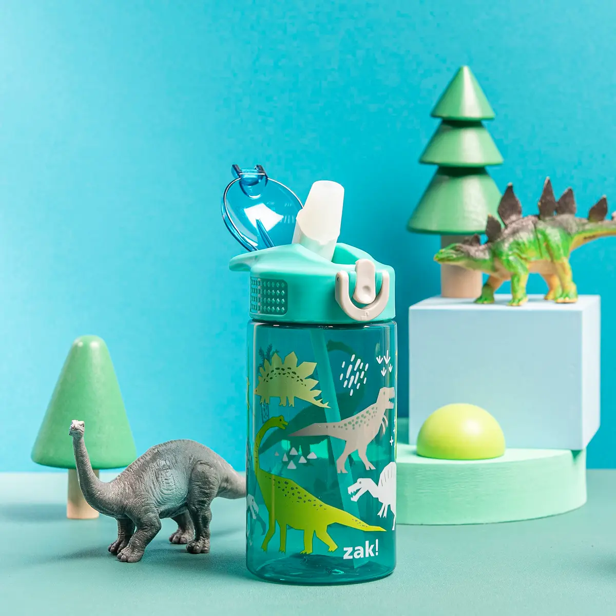 Zak Designs Dinosaur 16oz Leak-Proof Kids Water Bottle, Plastic | BPA-Free, Durable & Fun - view 4