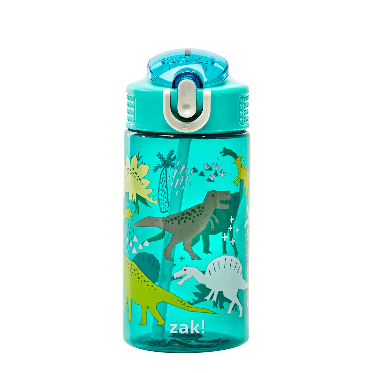 Zak Designs Dinosaur 16oz Leak-Proof Kids Water Bottle, Plastic | BPA-Free, Durable & Fun - main product image