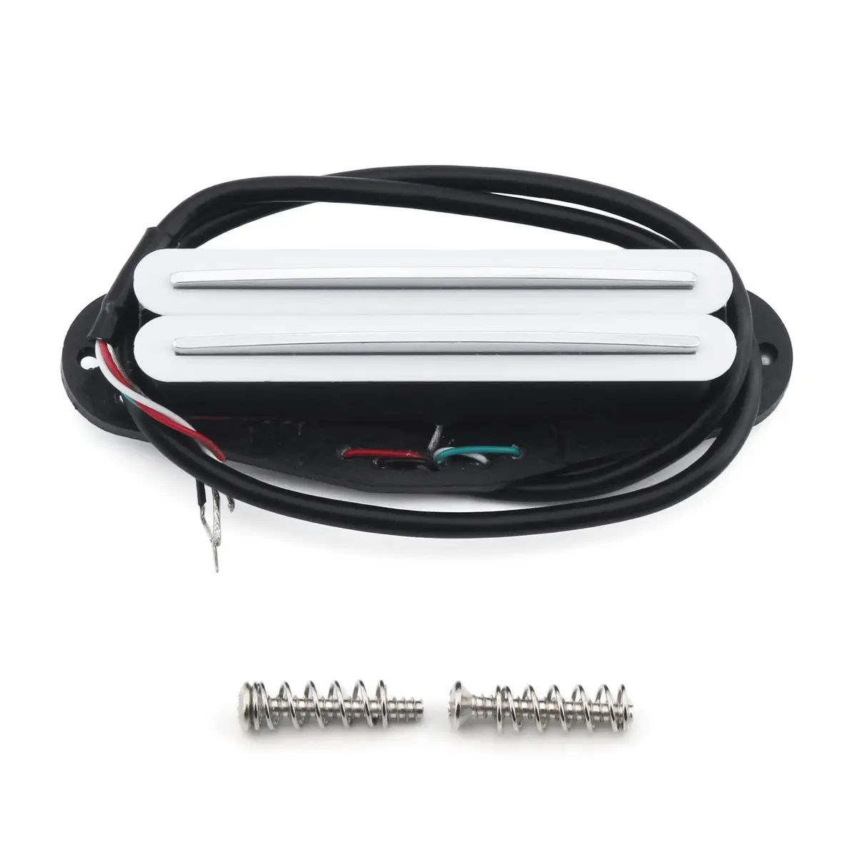 FLEOR Hot Dual Rail Humbucker Single-Coil-Sized Guitar Humbucker Pickup 12-13K | Low Noise, Easy Install, White - main product image
