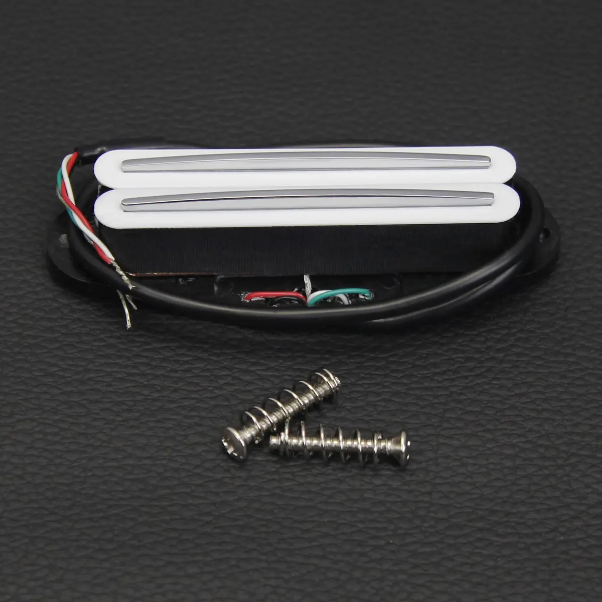 FLEOR Hot Dual Rail Humbucker Single-Coil-Sized Guitar Humbucker Pickup 12-13K | Low Noise, Easy Install, White - view 3