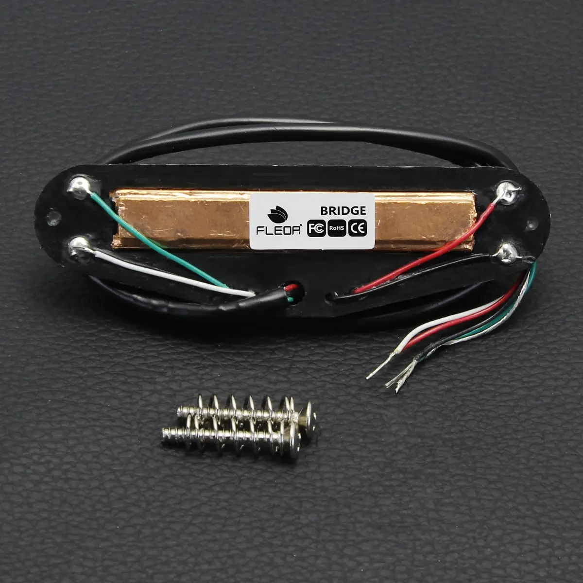 FLEOR Hot Dual Rail Humbucker Single-Coil-Sized Guitar Humbucker Pickup 12-13K | Low Noise, Easy Install, White - view 4