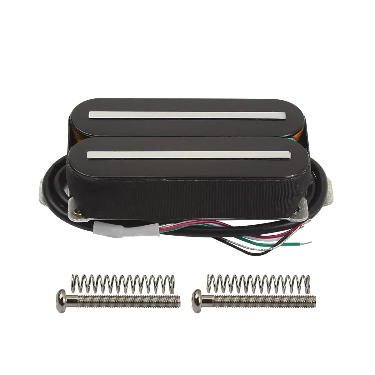 FLEOR Dual Rail Humbucker Pickup Ceramic Black | Electric Guitar Neck Pickup with 57mm Steel Rail - main product image