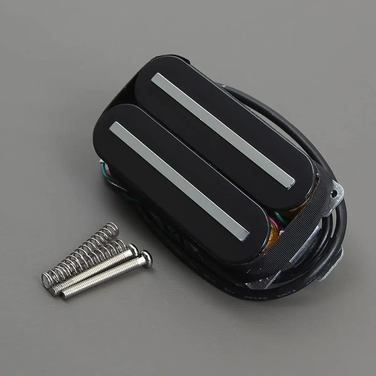 FLEOR Dual Rail Humbucker Pickup Ceramic Black | Electric Guitar Neck Pickup with 57mm Steel Rail - view 3