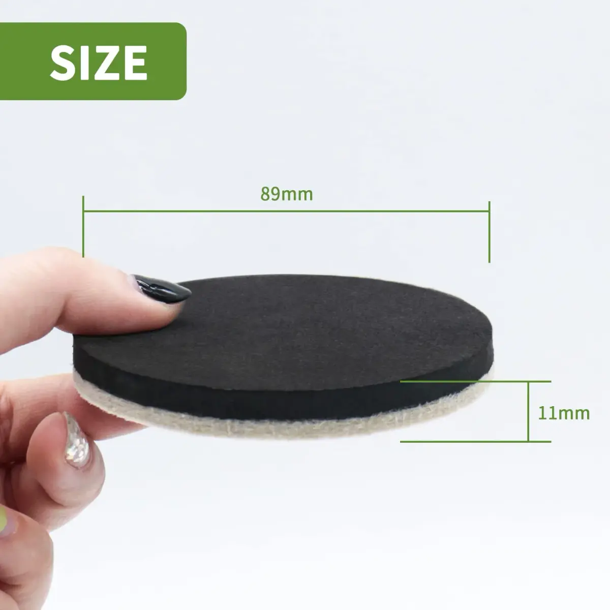 COVERCORNER Felt Furniture Sliders for Hardwood Floors 16 PCS, 3 1/2" (8.89 cm) | Move Heavy Furniture Easily - view 3