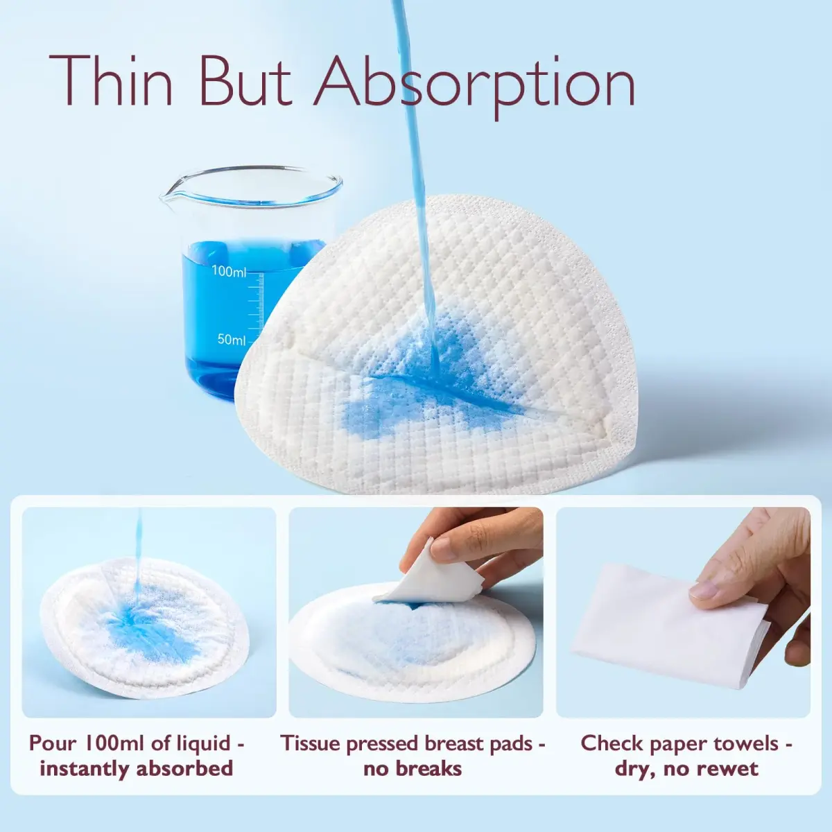Momcozy Ultra-Thin Disposable Nursing Pads 200 Count | Absorbent & Leak-Proof for New Mothers - view 4