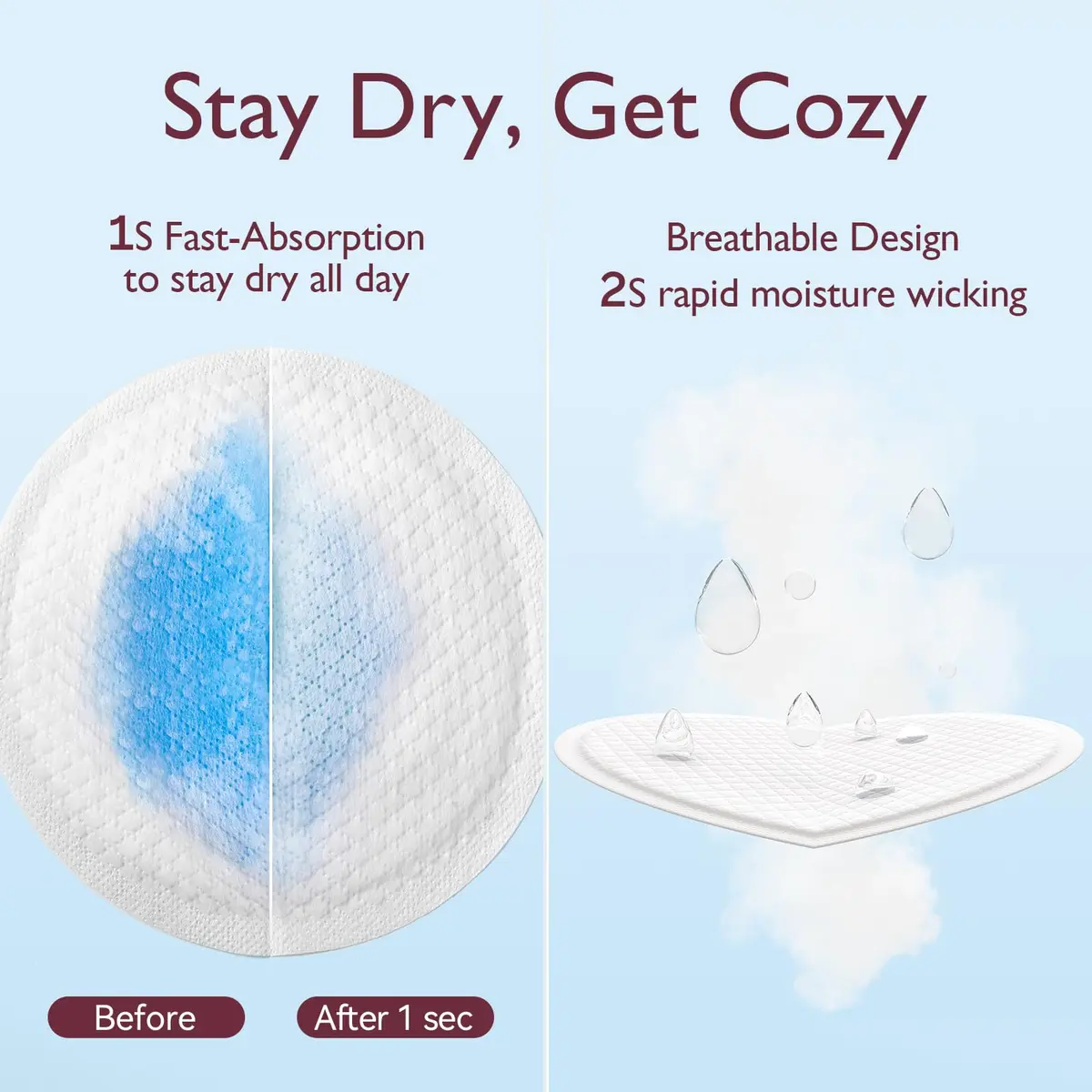 Momcozy Ultra-Thin Disposable Nursing Pads 60 Count | Ultra-Absorbent No-Leak - view 4