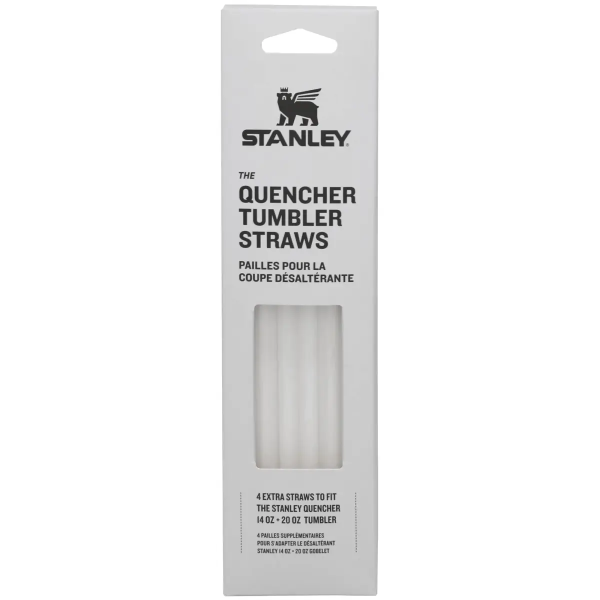Stanley Quencher Tumbler Straws for 14 or 20 oz | BPA-Free Stainless Steel Replacement Straws (4-Pack) - main product image