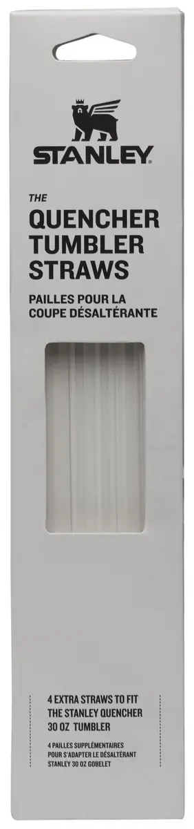STANLEY Quencher Tumbler Straws for 30 oz | Reusable Stainless Steel Replacement Straws | BPA-Free | 4-Pack - main product image