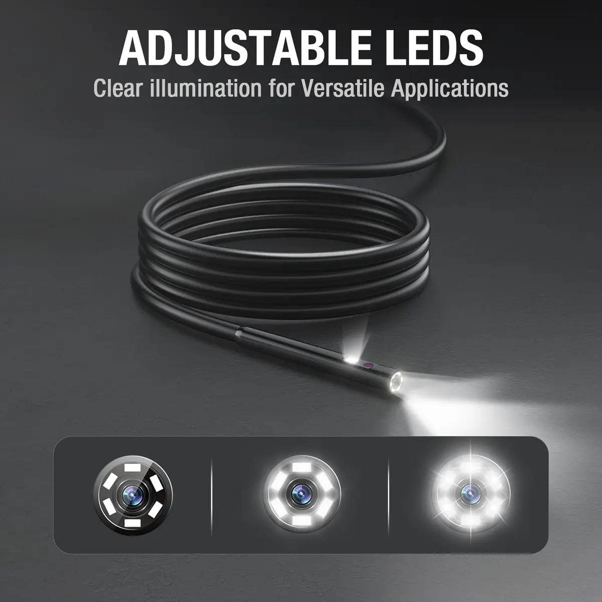 Teslong 5FT Dual Lens Probe 5mm/0.2inch Diameter Semi-Rigid Cable for MS450 Inspection Camera - view 4