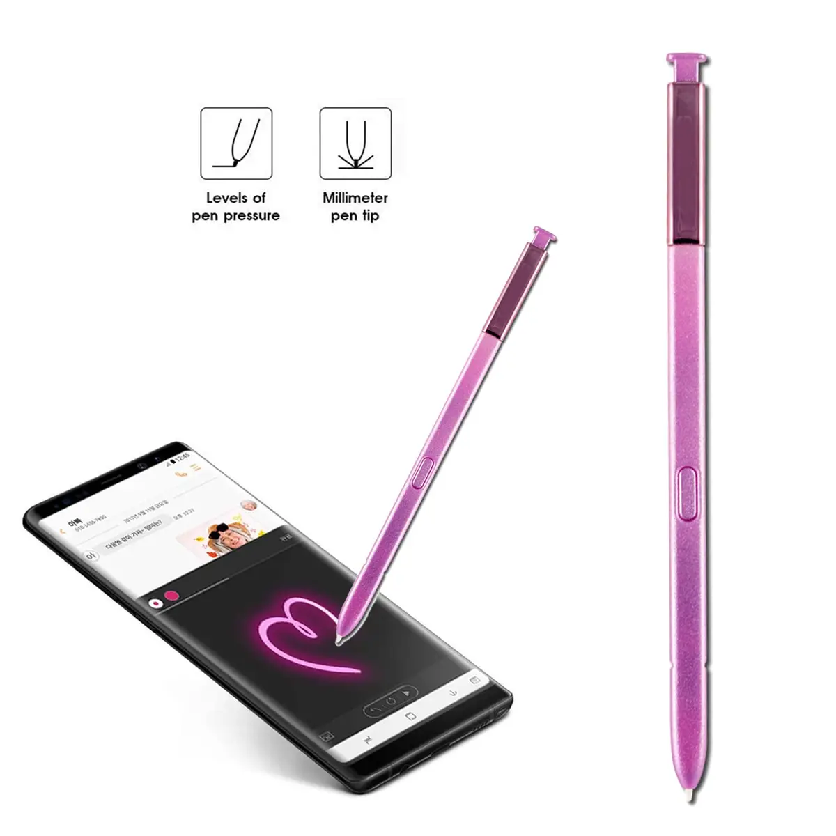 LiXiongBao Purple S Pen Replacement for Samsung Galaxy Note 9 Stylus | Bluetooth Enabled - view 8