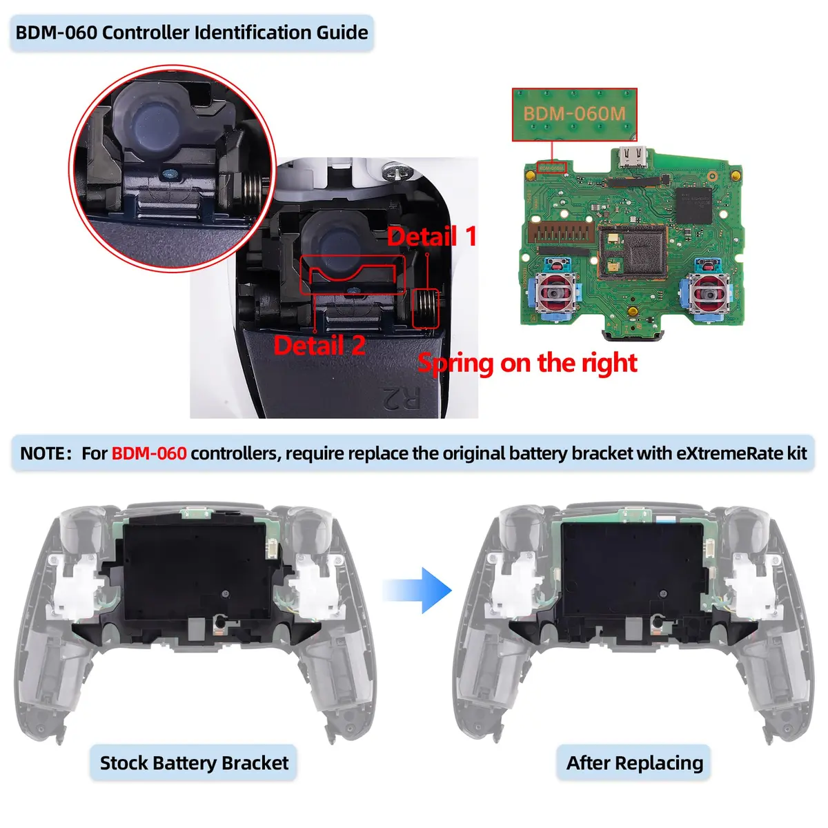 eXtremeRate Back Paddles Programable RISE4 V4 Remap Kit for PS5 Controller BDM-030 040 050 060 | 4 Back Buttons for e-Sport - view 9
