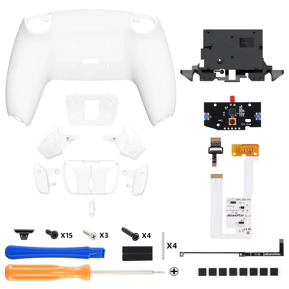 eXtremeRate Back Paddles Programable RISE4 V4 Remap Kit for PS5 Controller BDM-030 040 050 060 | 4 Back Buttons for e-Sport - view 3