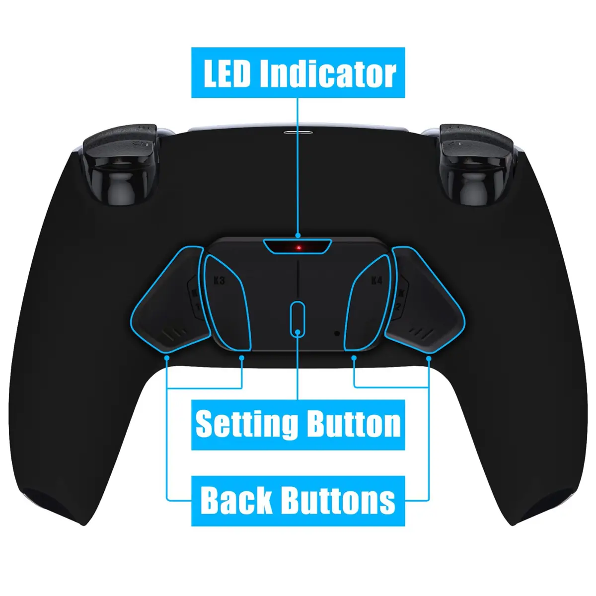 eXtremeRate Back Paddles Programable RISE4 V4 Remap Kit for PS5 Controller BDM-030 040 050 060 | Professional eSports Upgrade - view 6
