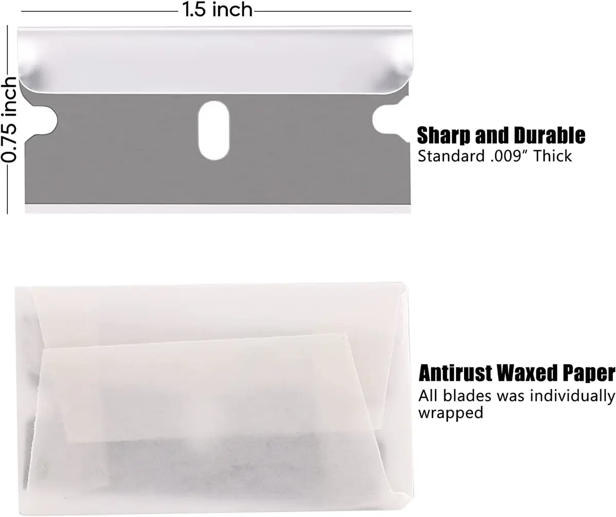 REXBETI 1400-Pack Single Edge Razor Blades | Heavy-Duty Steel for Industrial & Household Use - view 6