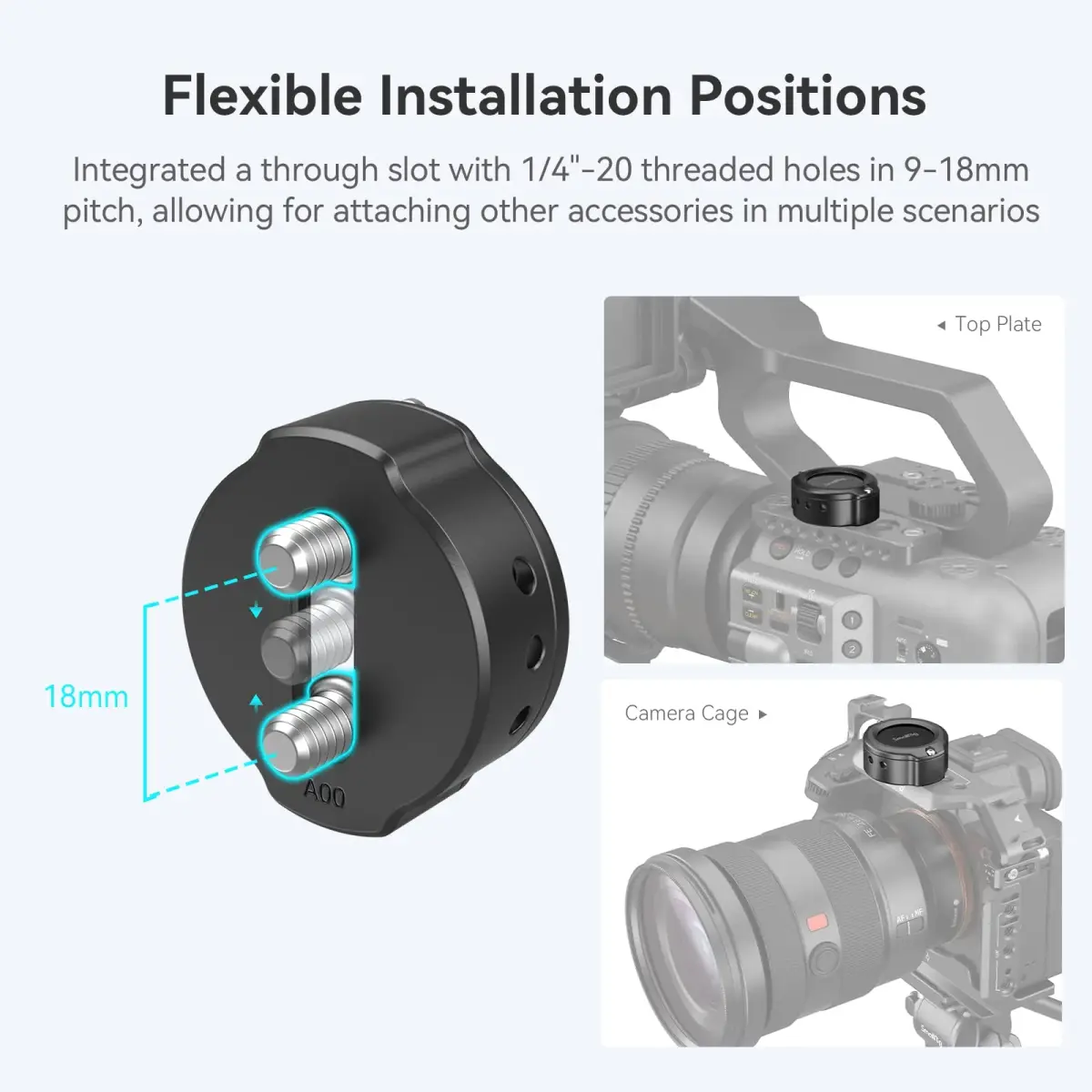 SMALLRIG Cage for AirTag MD4149 with Dual 1/4"-20 Screw | Secure Camera Tracking Mount - view 4