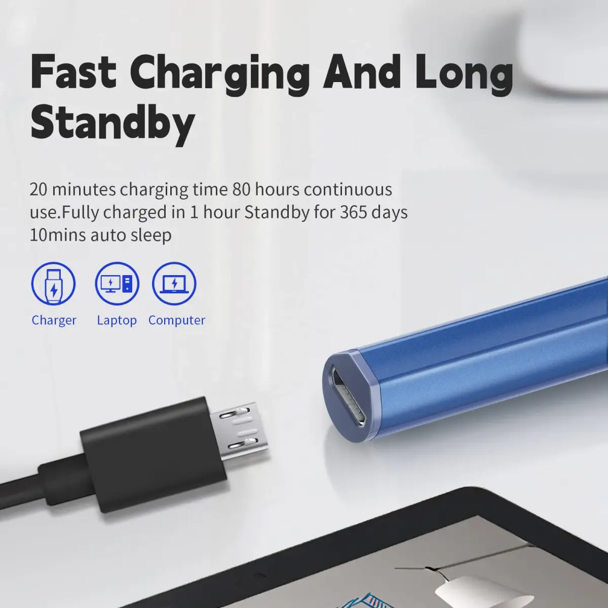 SSS·GRGB Blue MPP 2.0 Stylus Pen with Tilt Sensitivity & 4096 Pressure Sensitivity | Compatible with select ASUS Laptops - view 6